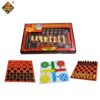 3 in 1 classic adult chess game on chess checkers ludo kids festival present game gift