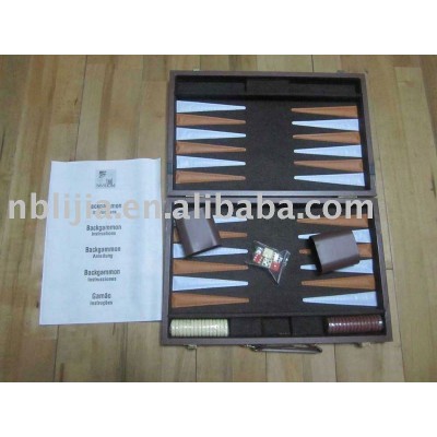 yellow Leatherette Backgammon