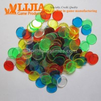 Plastic chips with custom logo for board game and poker chips