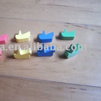 wooden sail boat token